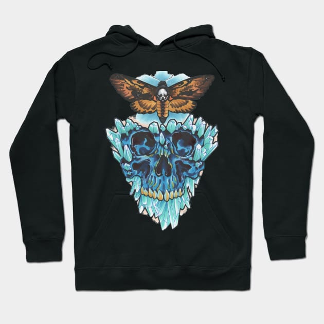 Blue Crystal Skull Hoodie by NinjaSquirell